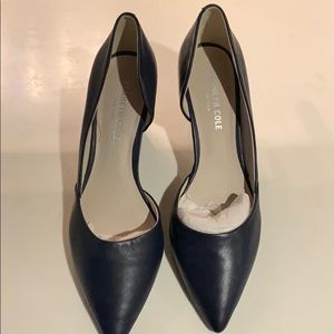 Kenneth Cole Blue Wedge Edith Leather Pump